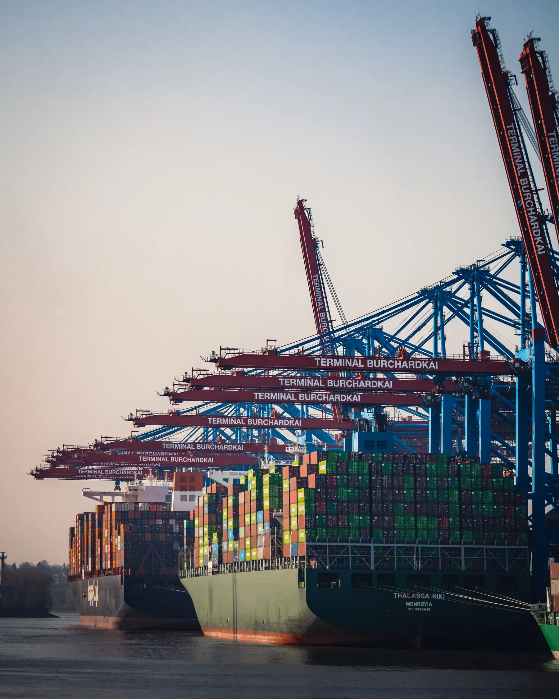 Container terminal illustrating international logistics
