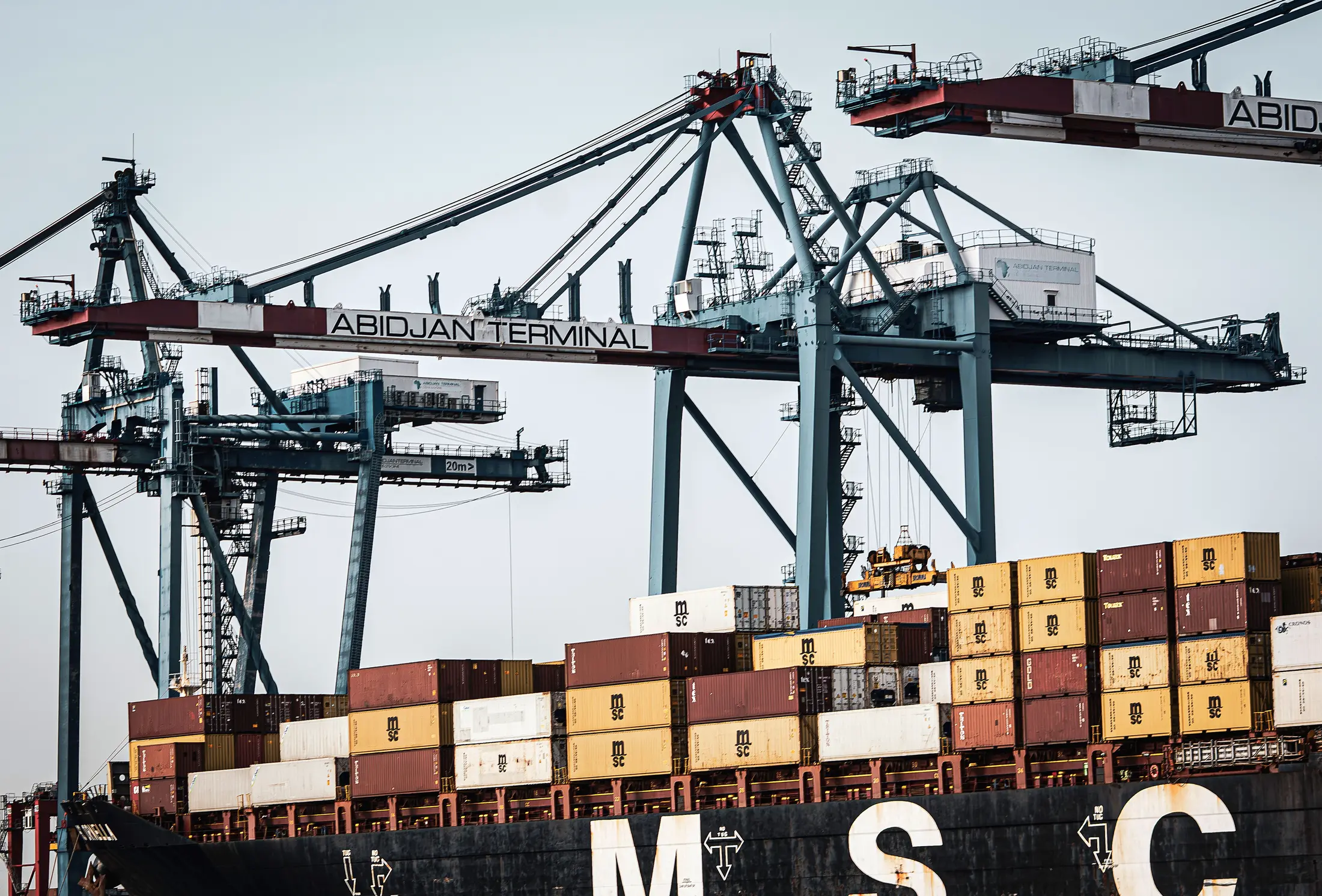 Container terminal connecting international trade routes